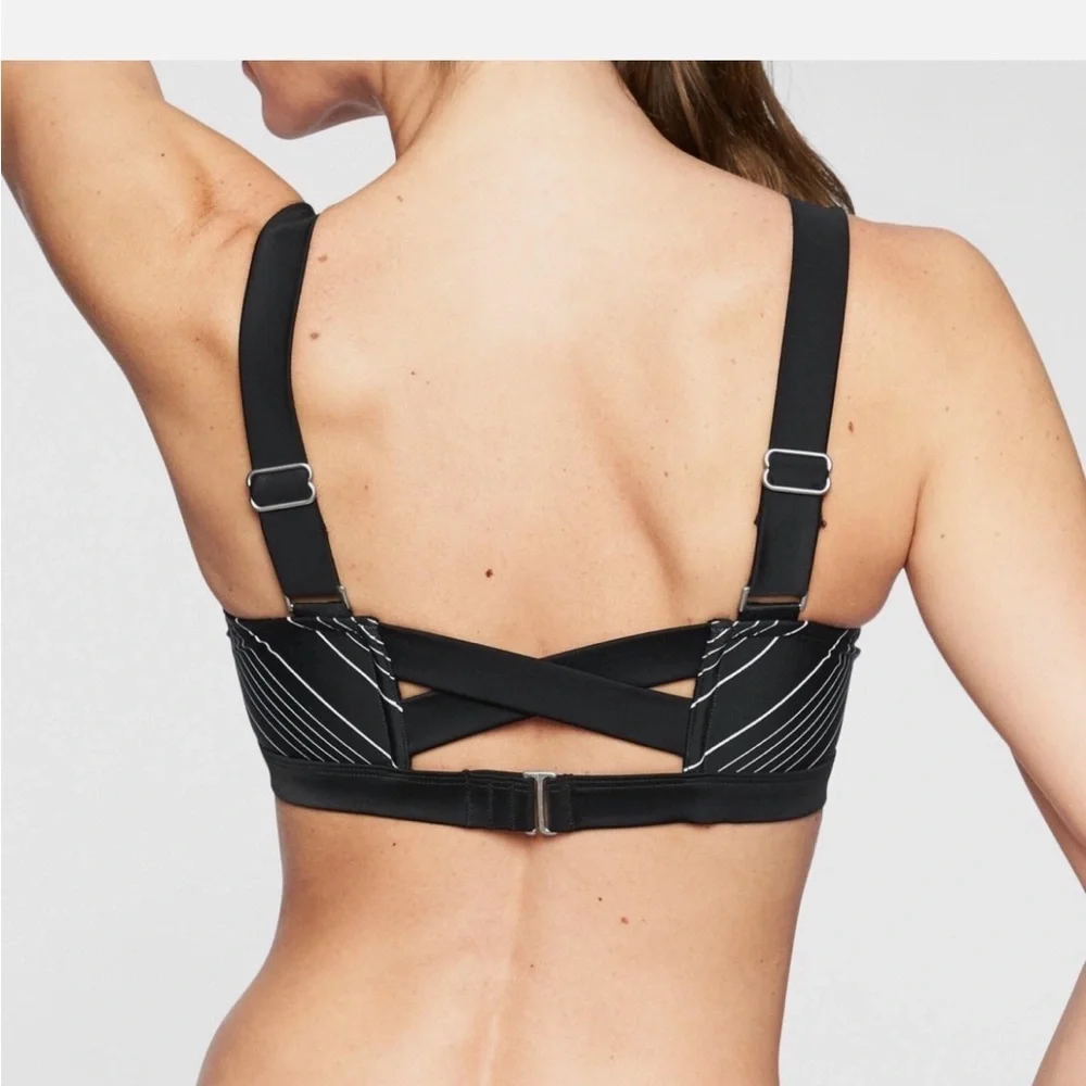WOMENS 34 d / dd underwire chevron athleta swim top bikini bra